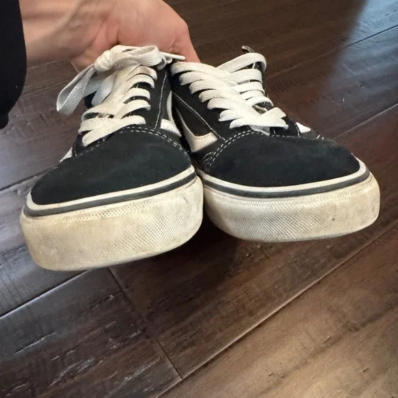 Vans black and white old skool classic skate shoes sneakers size 10 - Picture 2 of 10